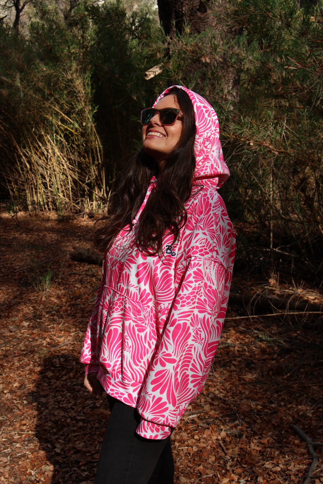 Polerón Oversize Fucsia Botánico