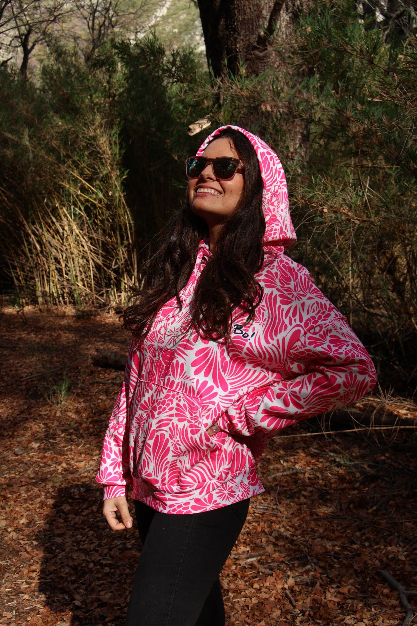 Polerón Oversize Fucsia Botánico