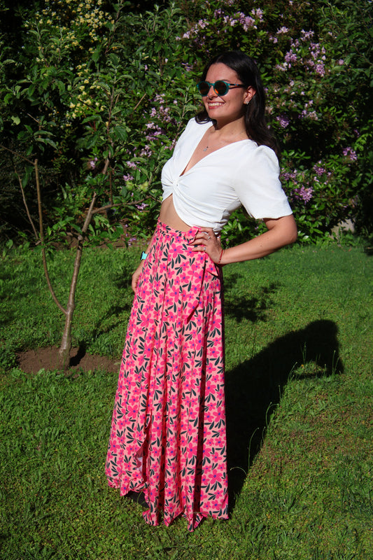 Falda Flor Rosa