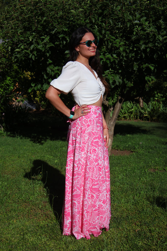 Falda Fucsia Botánico