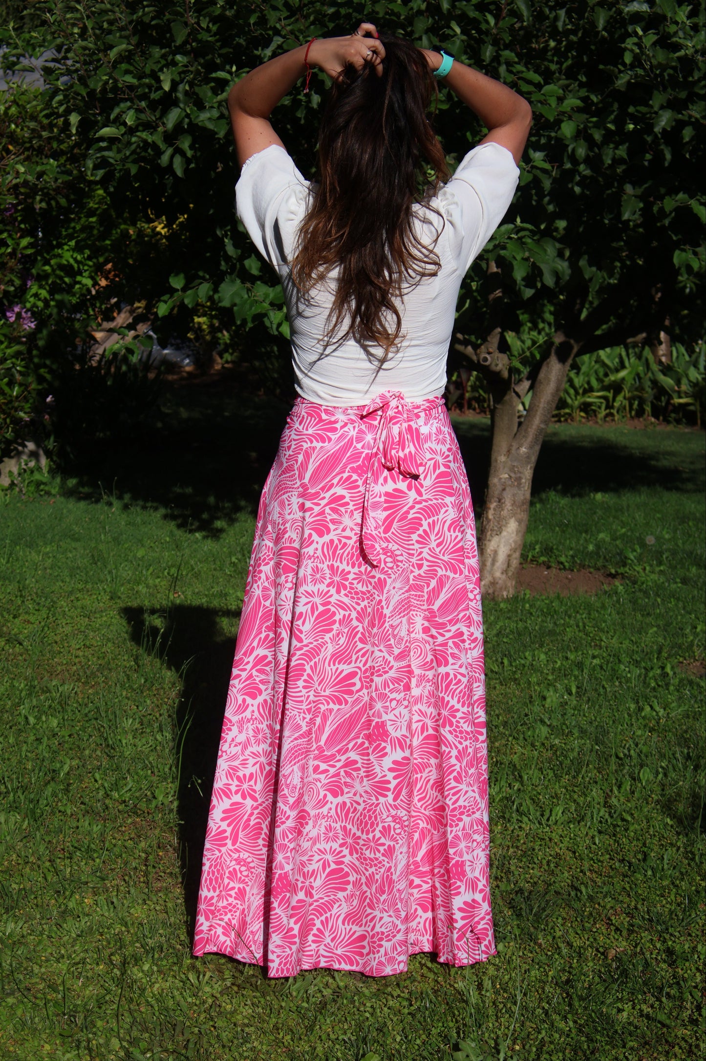 Falda Fucsia Botánico