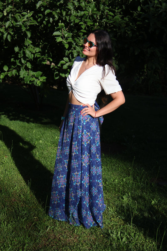 Falda Mandala Azul