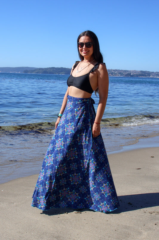 Falda Mandala Azul