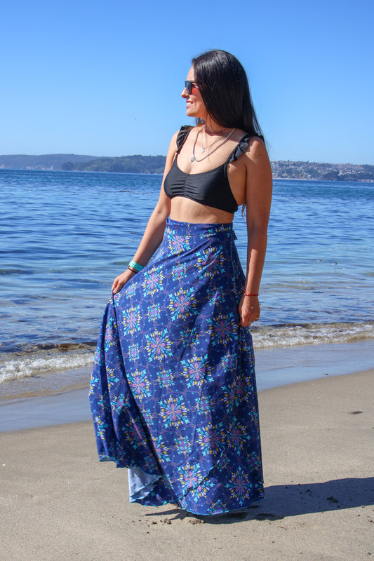 Falda Mandala Azul